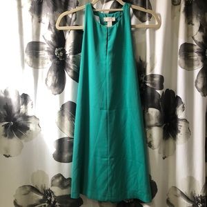 2/$10 LOFT teal sleeveless swing dress teal XXSP